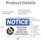 Signmission No Idling Turn Off Engine And Chock Wheels OSHA Notice Sign, Vinyl Decal, 18in W x 12in L, 2PK OS-2PACK-NS-D-1218-L-16139 - alternate 5